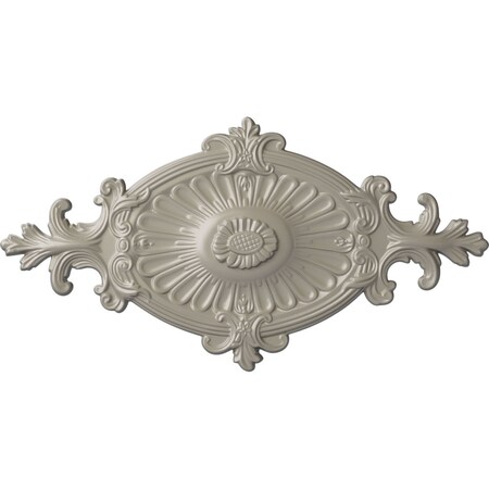 Ekena Millwork Quentin Ceiling Medallion, Hand-Painted Pearl White, 23 1/2"W x 12 1/4"H x 1 1/2"P CM23RO1PWS